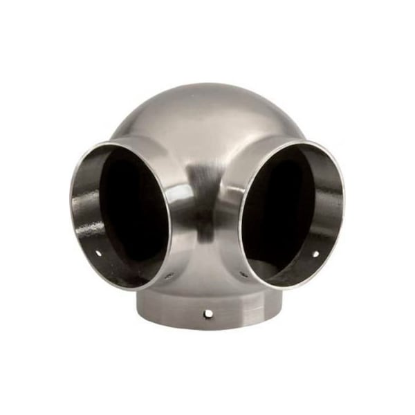 Lavi Industries Lavi Industries, Ball Elbow, Side Outlet, for 1.5" Tubing, Satin Stainless Steel 44-703/1H - main